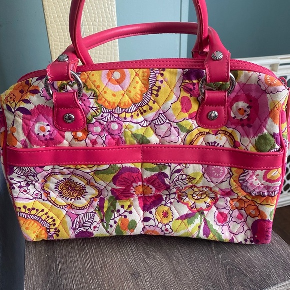 Vera Bradley Mini Loft duffel in clementine - Picture 2 of 16